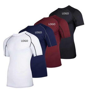 T-shirt de compression respirant pour la gym, personnalisable, coupe ajustée, vêtements de sport à séchage rapide pour l'entraînement physique - Product Image 5