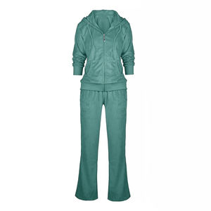 Survêtement slim fit à col montant pour femme, mélange coton et élasthanne, veste à jambe fuselée et pantalon de jogging, moderne - Product Image 4