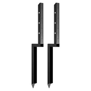 Kit di Riparazione per Pali di Recinzione in Acciaio Resistente, 2 Pezzi, con Picchetto da Terra, Diametro Interno 2 x 2 Pollici, per Recinzioni, Tralicci e Cancelli - Product Image 1