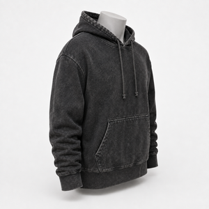 <b>Trendy</b> Men Acid Wash <b>Hoodie</b> Featuring A Vintage Wash Effect, Cozy Fabric And Modern Fit For Casual And Streetwear Styling - Product Image 3