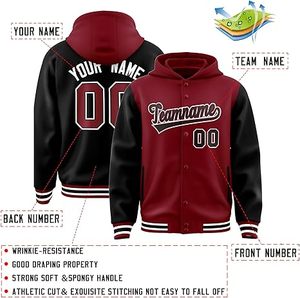 Comfortable Winter Men's Letterman Jacket <b>Sheep</b> Stand Collar Front Logo Windproof Breathable Eco-Friendly Quick Dry Knitted - Product Image 4