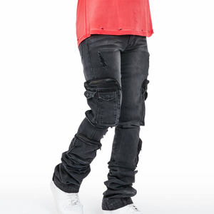 Fabricant de jeans sur mesure, pantalons décontractés, mode hip-hop, motifs tendance, best-seller, service OEM, jeans en denim confortables - Product Image 1