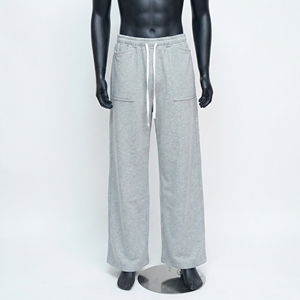 Pantalon de survêtement décontracté pour homme, 100 % coton, léger, séchage rapide, impression de logo personnalisée, taille mi-haute, style streetwear, vente en gros usine - Product Image 1