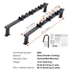 Supporto da parete a 3 posti in lega di zinco con serratura a combinazione per attrezzi da giardino, rimorchio e accessori, con sicurezza migliorata - Product Image 4