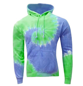 Sudadera con Capucha Tie-Dye para Hombre, Corte Regular, Informal, para Verano, con Bolsillo Delantero, Tejido de Punto - Product Image 2