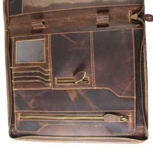 Luxury Customized Vintage Handmade Custom Genuine Leather Eco-Friendly Business File <b>Folder</b> - Product Image 4