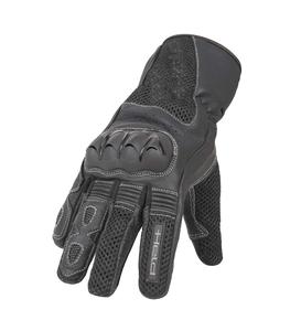 Gants de moto en cuir de vachette à doigts entiers avec protection rigide des articulations, paume antidérapante, imperméables, séchage rapide, imprimés, pour le sport - Product Image 6