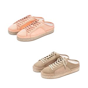 Chaussures décontractées pour femmes en toile et nubuck, style mule à enfiler, avec doublure en laine, bout fermé, automne/hiver, fabriquées au Bangladesh (OEM/ODM) - Product Image 1