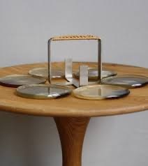 Natural Buffalo Horn Round Table <b>Coasters</b> Handmade Luxury Oil-Proof Non-Slip <b>Drink</b> Accessories High Quality - Product Image 1