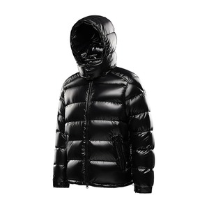 2024 Unisex Thick <b>Waterproof</b> Eco-Friendly Reversible Puffer <b>Jacket</b> with Hood Stand Collar 100% Nylon Fabric for <b>Winter</b> - Product Image 5