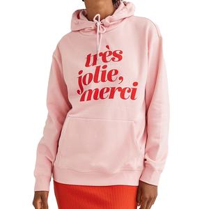 Sweat à capuche personnalisé pour femme, hiver, 100% coton, doux, épais, en polaire, manches longues, chaud, avec impression de logo sur le devant - Product Image 1