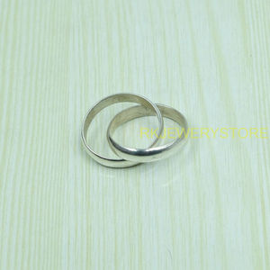 Anillo de Plata de Ley 925 con Banda Superpuesta para Mujer, Anillo de Plata Minimalista de Doble Capa Apilable, Joyería de Diseño Simple Hecha a Mano - Product Image 2