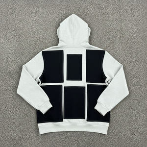 เสื้อฮู้ดดี้ผู้ชายไซส์ใหญ่ ผ้าฝ้ายคุณภาพสูง 100% สำหรับใส่ลำลองในฤดูหนาว ผ้าฟลีซหนานุ่ม ปักลายเรียบๆ สีพื้น - Product Image 3