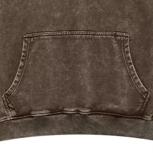 Sweat à capuche confortable délavé à l'acide pour homme, en coton mélangé durable, infroissable, avec couleur personnalisée - Product Image 5