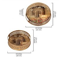 Antiques India Art Deco Pot en métal avec couvercle, coffret cadeau pour Diwali et Ramadan