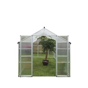 เรือนกระจกทางการเกษตรกรอบอลูมิเนียมขนาด8 'x 20' มีแผ่นโพลีคาร์บอเนตป้องกันรังสียูวีขนาด4มม. TMG-GH820 - Product Image 2