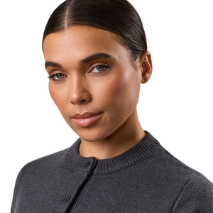 Ensemble haut en tricot côtelé gris anthracite et pantalon évasé pour femme, tenue décontractée confortable et extensible - Product Image 4