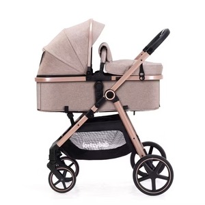 Poussette bébé pliable facilement, poussette bidirectionnelle, utilisation polyvalente, 3 positions de dossier, porte-bébé, coussin intérieur doux, verrouillage de sécurité à 5 points - Product Image 2