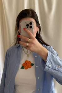 Suéter de Punto con Cuello Redondo y Manga Larga, Bordado con Parches de Estrellas, para Otoño e Invierno, Color Azul Lavanda, de Algodón, con Lentejuelas - Product Image 2