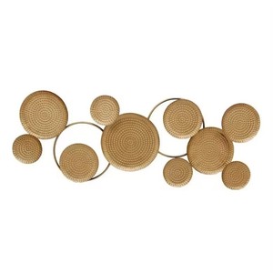 Modern Metal Wall Sculpture Circular Abstract Geometric Design Home Decor Living Room Art Multi-piece Package - Product Image 2