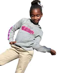 Sudadera con capucha juvenil Jack and Jill gris con estampado You Are The Future, sudadera con capucha elegante para niños, sudadera juvenil para uso informal - Product Image 5