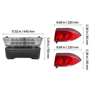 Kit Fari LED e Luci Posteriori 12V Omologati per Strada con Cablaggio, Indicatori di Direzione e Interruttore Luci di Emergenza - Kit di Retrofit per Golf Cart - Product Image 2