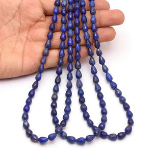 Lapislázuli 5x8mm-7x10mm, cuentas de lágrima briolette, lapislázuli azul natural, piedra semipreciosa facetada, cuentas sueltas en forma de gota para joyería. - Product Image 4