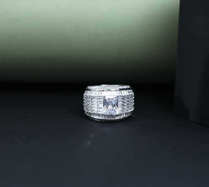 Luxury Princess Cut Iced-Out <b>Statement</b> <b>Ring</b> - Product Image 3