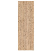 Tapis tissé à la main moderne en jute naturelle de couleur unie, écologique, à tissage épais et tressé pour salon et décoration intérieure