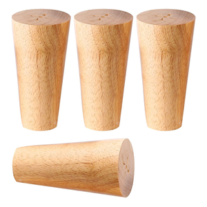 Pieds de canapé en bois massif de fabrication vietnamienne, design industriel, pieds de remplacement en bois d'hévéa pour meubles et projets hospitaliers - Product Image 3