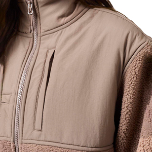 Chaqueta de Forro Polar Acolchada Ligera para Mujer, 260 GSM, 100% Algodón, Secado Rápido, Transpirable, Capa Térmica, Cierre Completo, para Actividades al Aire Libre - Product Image 4