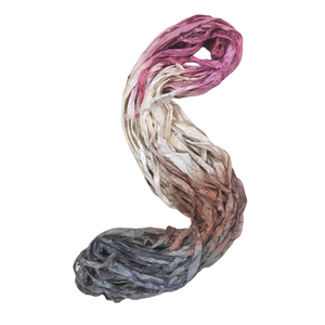 Y S INTERNATIONAL YS-323 Recycled Silk <b>Ribbon</b> Multicolor Crinkle <b>Ribbon</b> in <b>Pink</b> Grey Ivory for Jewelry Fashion Crafts Wholesale - Product Image 1