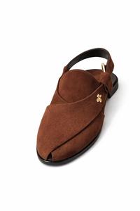 New Design LEATHER STUDIO Peshawari Chappal Sandals Rubber+Leather Handmade Light Weight Peep Toe Cross-Strap Buckle Strap All - Product Image 2