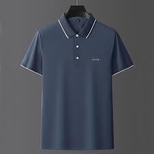 Polo de performance pour homme avec logo personnalisé, coupe ajustée, col à revers, manches courtes, gris, piqué de haute qualité, polo athlétique, vente en gros OEM - Product Image 3