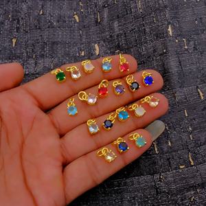 Conjunto de puntas de Latón chapado en oro redondo de Calcedonia Rosa delicada hecha a mano para la fabricación de joyas, suministros de joyería al por mayor - Product Image 2