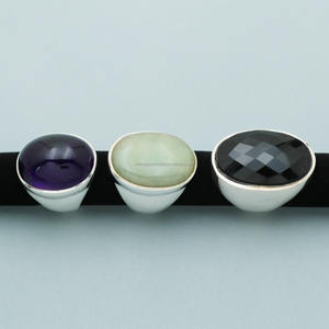 Anillo de bodas religioso para hombre de Plata de Ley 925 pesada de la mejor calidad, cristal Original hecho a mano, piedras preciosas naturales cortadas, moissanita - Product Image 4