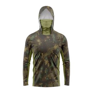 Sudadera con Capucha para Pesca, Manga Larga, Protección Solar UPF 50, Poliéster, Impresión por Transferencia de Calor, Impermeable, Secado Rápido, Resistente a los Rayos UV - Product Image 5