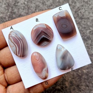 Cabujón de ágata de Botsuana en forma ovalada, de pera, cuadrada, de cojín y redonda, piedra preciosa suelta, perfecto para la fabricación de joyas. - Product Image 2