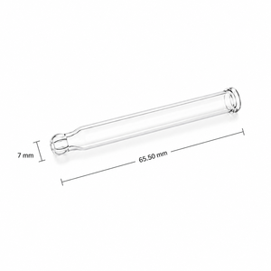 Triviwat G005-09-29-A Tête arrondie DROITE 7x65.50 Mm. Micropipettes compte-gouttes en verre borosilicate transparent de qualité supérieure pour cosmétiques - Product Image 2