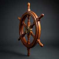 Volant de bateau marin de qualité supérieure, 18 pouces, en bois poli et laiton, pour la décoration de la maison
