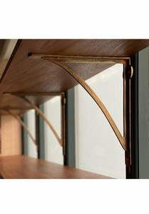 Support d'étagère unique en laiton, conçu pour des concepts d'étagères créatifs et des présentoirs muraux accrocheurs - Product Image 6