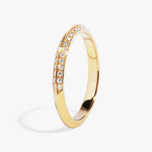 Anillo de Boda con Borde de Diamante Cultivado en Laboratorio y Engaste de Diamantes de Media Eternidad - Product Image 1