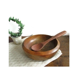 <b>Large</b> Natural Wooden Salad <b>Bowl</b> for <b>Serving</b> Greens Fruit Bread and Creating Elegant Table Arrangements - Product Image 3