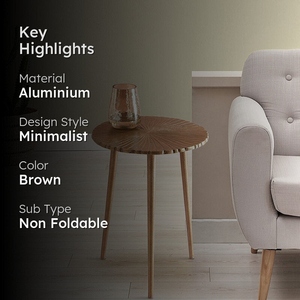 Diseño nórdico moderno y lujoso para el hogar y decoración de salones de hotel, este taburete trípode versátil con textura de rayos de sol de estilo minimalista. - Product Image 6