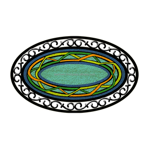 Tapete de Entrada de Diseño Abstracto Hecho a Mano de Alta Calidad, Antideslizante, para Uso en Interiores/Coche - Product Image 1