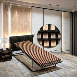 2400*600mm Modern Natural Dark Smoke Wood Wool <b>Wall</b> <b>Panels</b> Wooden Slat Acoustic <b>Panel</b> Rubber Core <b>for</b> Soundproofing Warehouses - Product Image 1