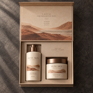 Boîte d'emballage personnalisée de style livre magnétique pour rituel de soin du corps DUNE - Product Image 2