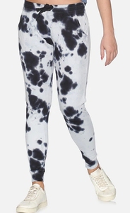 Pantalon de survêtement tie-dye pour femme, taille élastique avec cordon de serrage, décontracté, léger, en coton et élasthanne, idéal pour l'été - Product Image 1