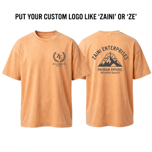240 GSM Premium Cotton Men Acid Wash <b>T</b> <b>Shirt</b> Oversized <b>Peach</b> Vintage Custom Screen Print Logo Heavyweight Casual Wear - Product Image 1