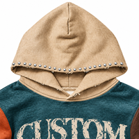 Sweat-shirt à capuche unisexe personnalisé avec logo, coupe oversize courte, style streetwear hiver, poche en polaire, manches classiques, 100% coton